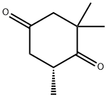 2,2,6-Trimethyl-1,4-cyclohexandion Struktur