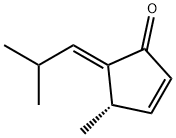 2-Cyclopenten-1-one, 4-methyl-5-(2-methylpropylidene)-, (4S,5E)- (9CI) Struktur