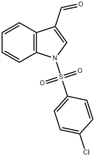 1-[(4-chlorophenyl)sulfonyl]indole-3-carbaldehyde Struktur