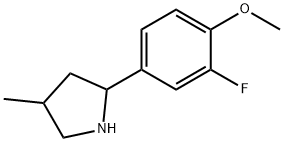 Pyrrolidine, 2-(3-fluoro-4-methoxyphenyl)-4-methyl- (9CI) Struktur