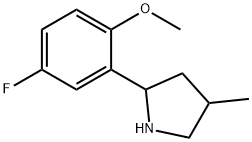 Pyrrolidine, 2-(5-fluoro-2-methoxyphenyl)-4-methyl- (9CI) Struktur