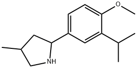 Pyrrolidine, 2-[4-methoxy-3-(1-methylethyl)phenyl]-4-methyl- (9CI) Struktur