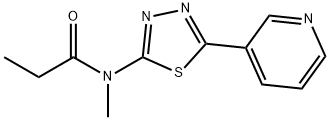 Propanamide, N-methyl-N-[5-(3-pyridinyl)-1,3,4-thiadiazol-2-yl]- (9CI) Struktur