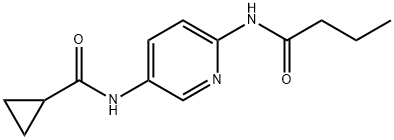 Cyclopropanecarboxamide, N-[6-[(1-oxobutyl)amino]-3-pyridinyl]- (9CI) Struktur