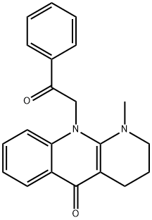 2,3,4,10-Tetrahydro-1-methyl-10-phenacylbenzo[b][1,8]naphthyridin-5-one Struktur