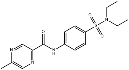 Pyrazinecarboxamide, N-[4-[(diethylamino)sulfonyl]phenyl]-5-methyl- (9CI) Struktur