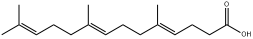 (4E,8E)-5,9,13-Trimethyl-4,8,12-tetradecatrienoic acid Struktur