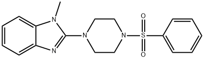 Piperazine, 1-(1-methyl-1H-benzimidazol-2-yl)-4-(phenylsulfonyl)- (9CI) Struktur