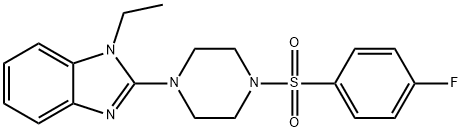 Piperazine, 1-(1-ethyl-1H-benzimidazol-2-yl)-4-[(4-fluorophenyl)sulfonyl]- (9CI) Struktur