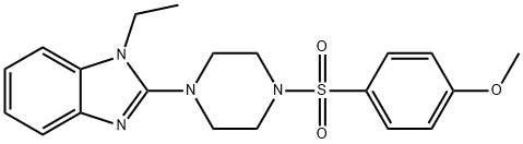 Piperazine, 1-(1-ethyl-1H-benzimidazol-2-yl)-4-[(4-methoxyphenyl)sulfonyl]- (9CI) Struktur