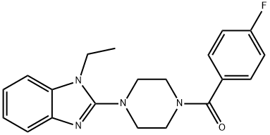 Piperazine, 1-(1-ethyl-1H-benzimidazol-2-yl)-4-(4-fluorobenzoyl)- (9CI) Struktur