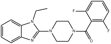 Piperazine, 1-(2,6-difluorobenzoyl)-4-(1-ethyl-1H-benzimidazol-2-yl)- (9CI) Struktur