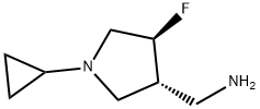 3-Pyrrolidinemethanamine,N-cyclopropyl-4-fluoro-,(3R,4S)-(9CI) Struktur