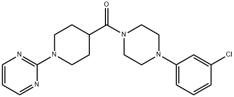 Piperazine, 1-(3-chlorophenyl)-4-[[1-(2-pyrimidinyl)-4-piperidinyl]carbonyl]- (9CI) Struktur