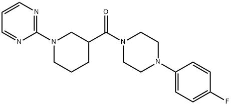 Piperazine, 1-(4-fluorophenyl)-4-[[1-(2-pyrimidinyl)-3-piperidinyl]carbonyl]- (9CI) Struktur