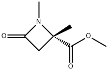 2-Azetidinecarboxylicacid,1,2-dimethyl-4-oxo-,methylester,(2S)-(9CI) Struktur