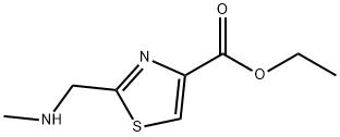 4-Thiazolecarboxylicacid,2-[(methylamino)methyl]-,ethylester(9CI) Struktur