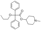 (1-Methyl-4-piperidyl) 2,2-diphenyl-2-propoxy-acetate Struktur