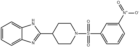 Piperidine, 4-(1H-benzimidazol-2-yl)-1-[(3-nitrophenyl)sulfonyl]- (9CI) Struktur