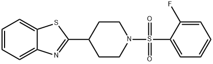 Piperidine, 4-(2-benzothiazolyl)-1-[(2-fluorophenyl)sulfonyl]- (9CI) Struktur