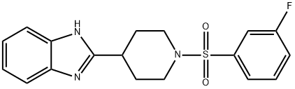 Piperidine, 4-(1H-benzimidazol-2-yl)-1-[(3-fluorophenyl)sulfonyl]- (9CI) Struktur