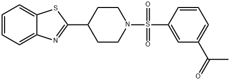 Piperidine, 1-[(3-acetylphenyl)sulfonyl]-4-(2-benzothiazolyl)- (9CI) Struktur