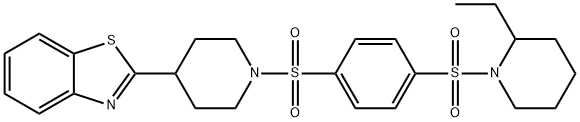 Piperidine, 1-[[4-[[4-(2-benzothiazolyl)-1-piperidinyl]sulfonyl]phenyl]sulfonyl]-2-ethyl- (9CI) Struktur