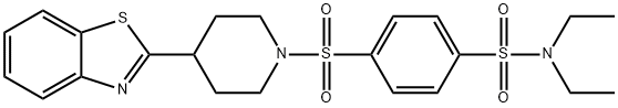 Benzenesulfonamide, 4-[[4-(2-benzothiazolyl)-1-piperidinyl]sulfonyl]-N,N-diethyl- (9CI) Struktur