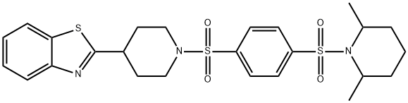 Piperidine, 1-[[4-[[4-(2-benzothiazolyl)-1-piperidinyl]sulfonyl]phenyl]sulfonyl]-2,6-dimethyl- (9CI) Struktur