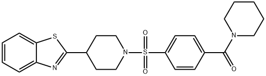 Piperidine, 1-[4-[[4-(2-benzothiazolyl)-1-piperidinyl]sulfonyl]benzoyl]- (9CI) Struktur