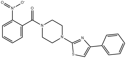 Piperazine, 1-(2-nitrobenzoyl)-4-(4-phenyl-2-thiazolyl)- (9CI) Struktur