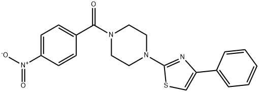 Piperazine, 1-(4-nitrobenzoyl)-4-(4-phenyl-2-thiazolyl)- (9CI) Struktur