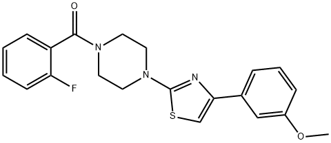 Piperazine, 1-(2-fluorobenzoyl)-4-[4-(3-methoxyphenyl)-2-thiazolyl]- (9CI) Struktur