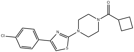 Piperazine, 1-[4-(4-chlorophenyl)-2-thiazolyl]-4-(cyclobutylcarbonyl)- (9CI) Struktur