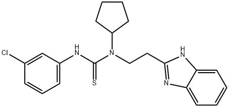 Thiourea, N-[2-(1H-benzimidazol-2-yl)ethyl]-N-(3-chlorophenyl)-N-cyclopentyl- (9CI) Struktur