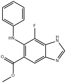 methyl 7-fluoro-6-(phenylamino)-3H-benzo[d]imidazole-5-carboxylate Struktur