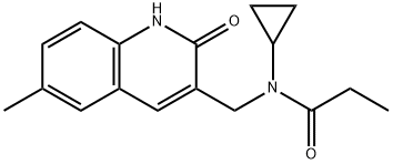 Propanamide, N-cyclopropyl-N-[(1,2-dihydro-6-methyl-2-oxo-3-quinolinyl)methyl]- (9CI) Struktur