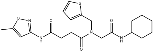 Butanediamide, N-[2-(cyclohexylamino)-2-oxoethyl]-N-(5-methyl-3-isoxazolyl)-N-(2-thienylmethyl)- (9CI) Struktur