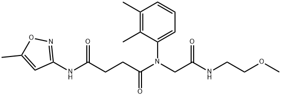 Butanediamide, N-(2,3-dimethylphenyl)-N-[2-[(2-methoxyethyl)amino]-2-oxoethyl]-N-(5-methyl-3-isoxazolyl)- (9CI) Struktur