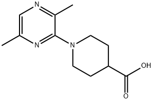 4-Piperidinecarboxylicacid,1-(3,6-dimethylpyrazinyl)-(9CI) Struktur