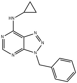 3H-1,2,3-Triazolo[4,5-d]pyrimidin-7-amine, N-cyclopropyl-3-(phenylmethyl)- (9CI) Struktur