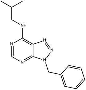 3H-1,2,3-Triazolo[4,5-d]pyrimidin-7-amine, N-(2-methylpropyl)-3-(phenylmethyl)- (9CI) Struktur