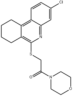 Morpholine, 4-[[(3-chloro-7,8,9,10-tetrahydro-6-phenanthridinyl)thio]acetyl]- (9CI) Structure