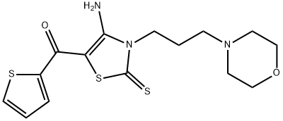 Methanone, [4-amino-2,3-dihydro-3-[3-(4-morpholinyl)propyl]-2-thioxo-5-thiazolyl]-2-thienyl- (9CI) Struktur