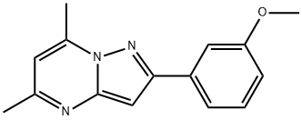 Pyrazolo[1,5-a]pyrimidine, 2-(3-methoxyphenyl)-5,7-dimethyl- (9CI) Struktur