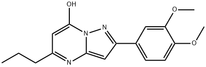 Pyrazolo[1,5-a]pyrimidin-7-ol, 2-(3,4-dimethoxyphenyl)-5-propyl- (9CI) Struktur