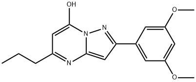 Pyrazolo[1,5-a]pyrimidin-7-ol, 2-(3,5-dimethoxyphenyl)-5-propyl- (9CI) Struktur