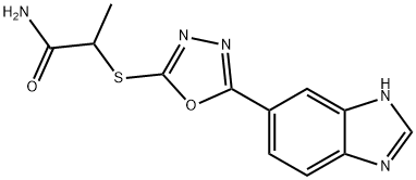 Propanamide, 2-[[5-(1H-benzimidazol-5-yl)-1,3,4-oxadiazol-2-yl]thio]- (9CI) Struktur