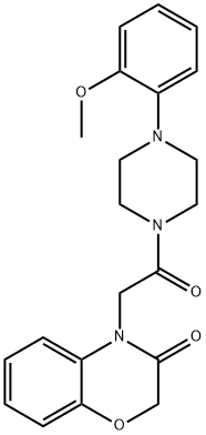 Piperazine, 1-[(2,3-dihydro-3-oxo-4H-1,4-benzoxazin-4-yl)acetyl]-4-(2-methoxyphenyl)- (9CI) Struktur