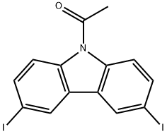 9-ACETYL-3,6-DIIODOCARBAZOLE Struktur